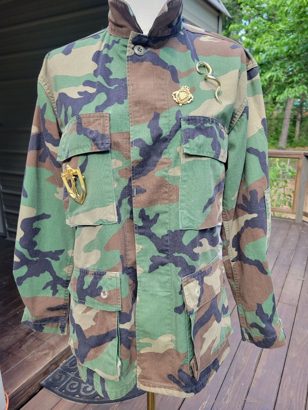 Military - Classic Woodland Camo Combat Jacket